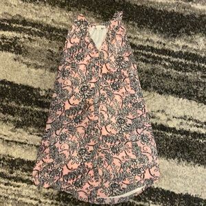 Pink and black floral dress